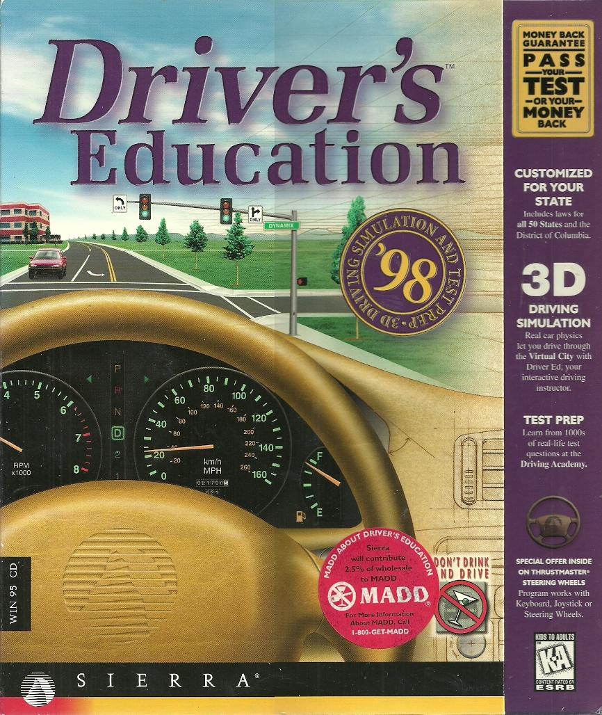 3d drivers. Drivers Education. Driver's Education '98. Driver's Education 1999. Sierra Driver's Education.
